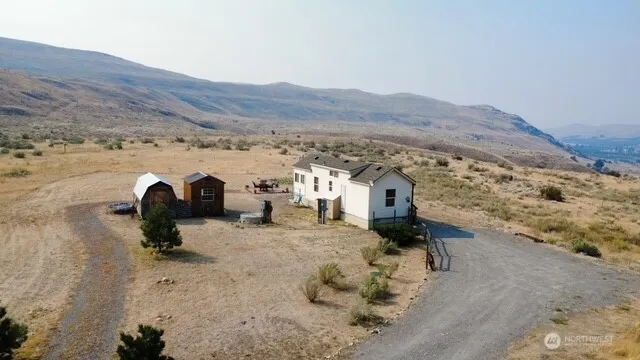 an aerial view of multiple house