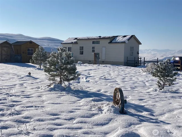 a view of a backyard