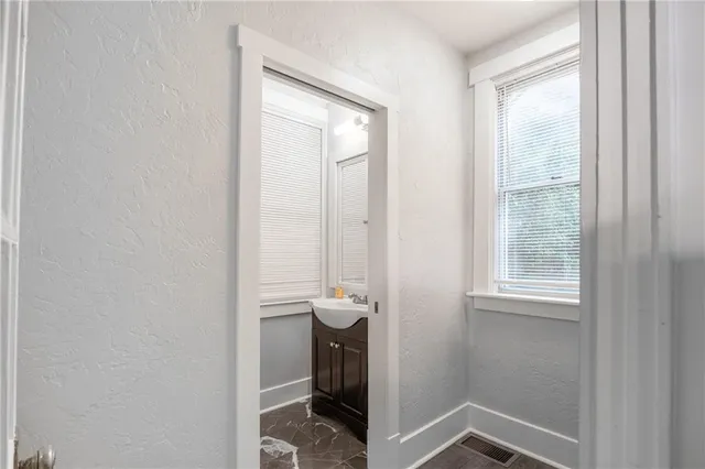 a bathroom with a sink