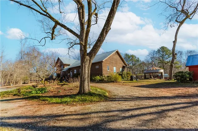a view of a city street lined with buildings