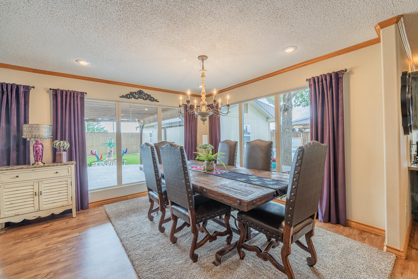 1005 N Avenue South Post, TX 79356 - Photo 32 of 49 a view of a dining room with furniture window and wooden floor