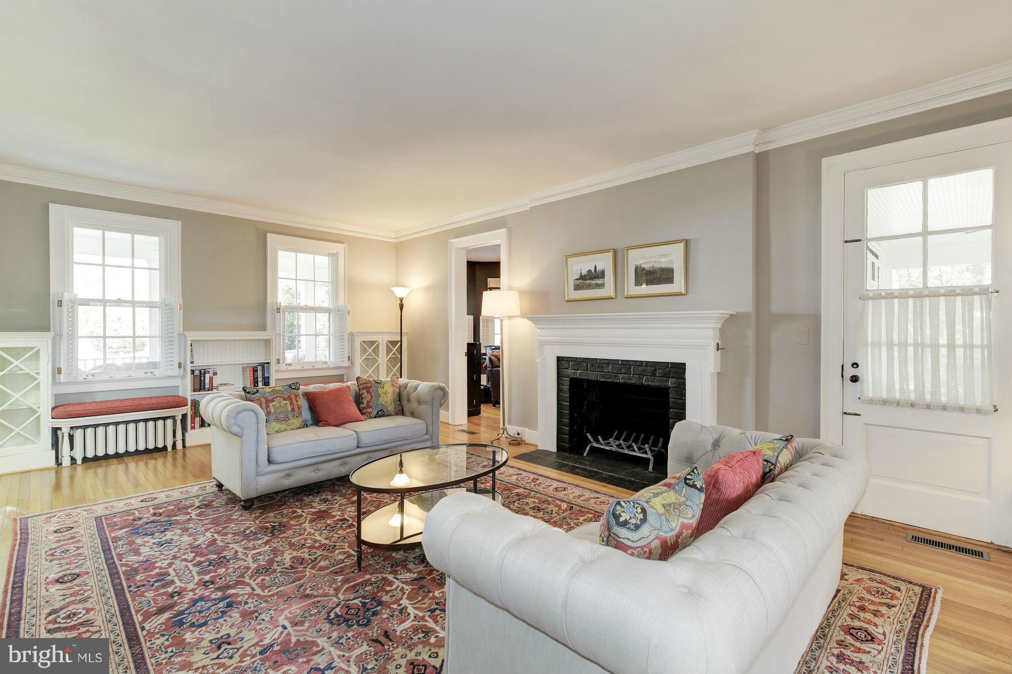 3300 Rittenhouse Street Northwest Washington, DC 20015 - Photo 12 of 30 Living Room and fireplace