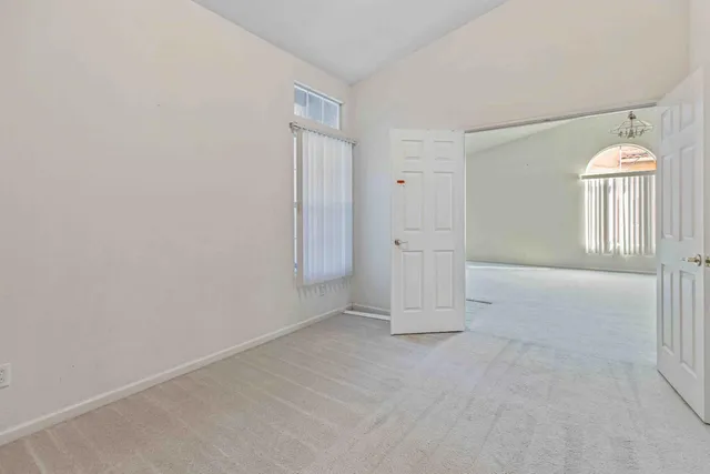 a view of cabinets and utility room