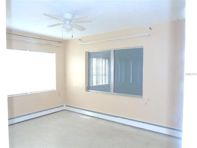 an empty room with a window