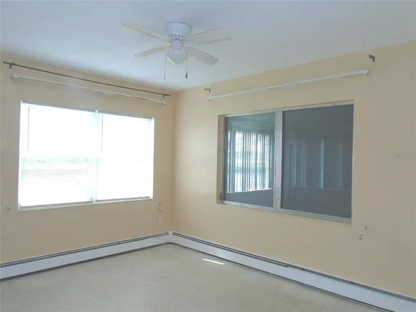 an empty room with a window