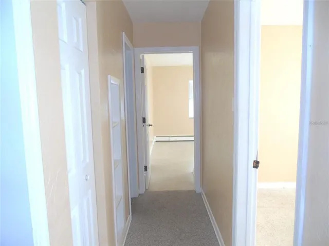 an empty room with a window