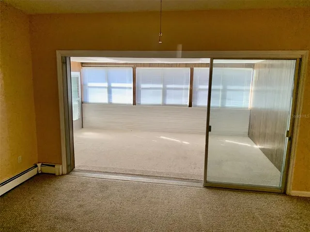 an empty room with a window