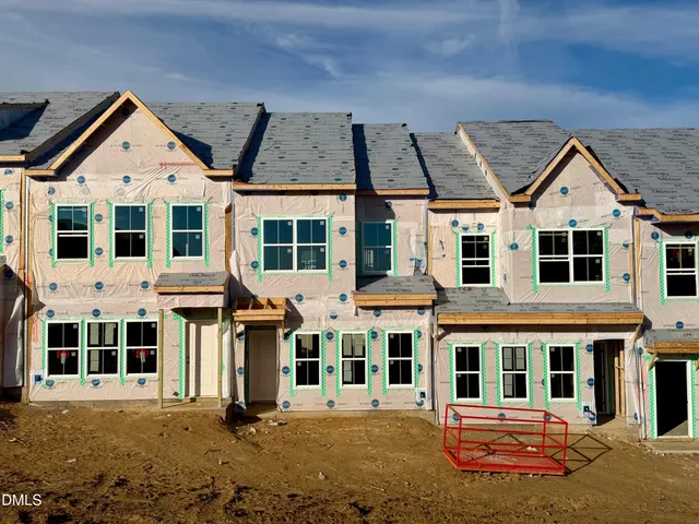 front view of a building with a street