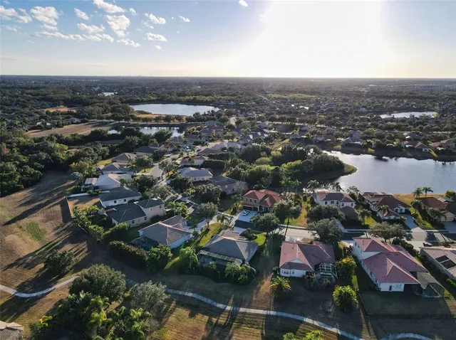 an aerial view of multiple house