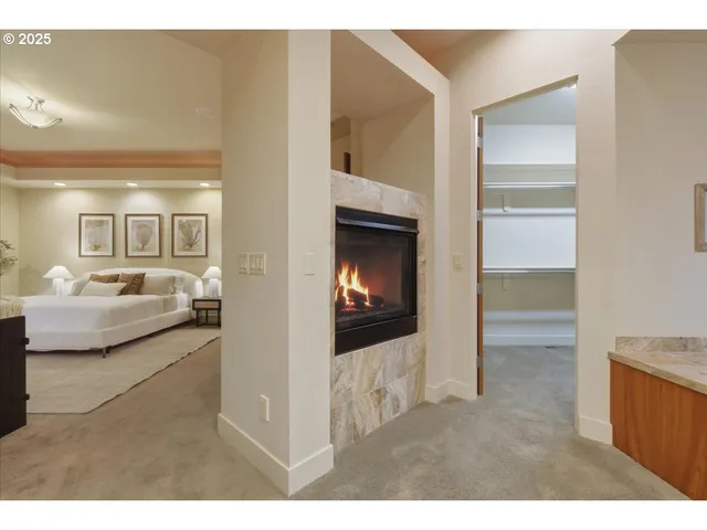 a view of living room and kitchen