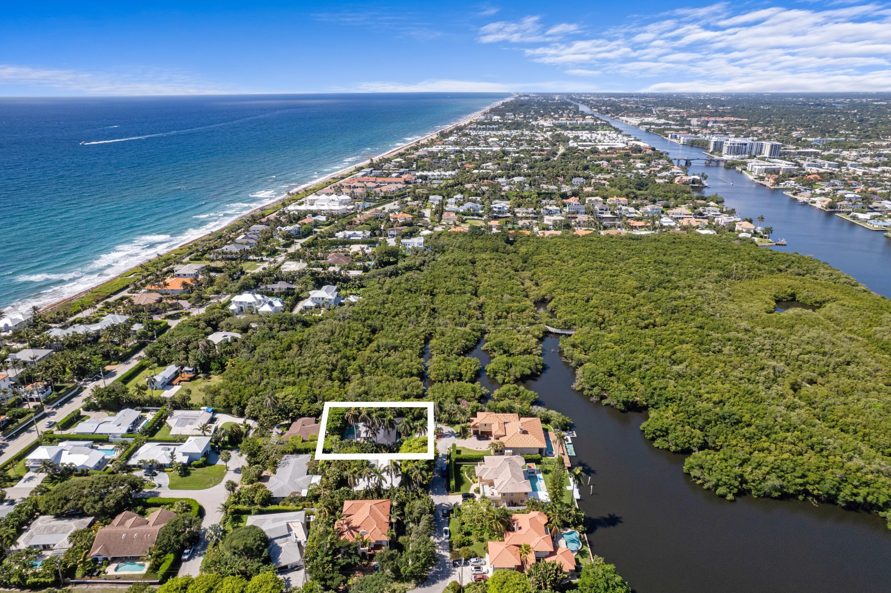 35 Anna Street Ocean Ridge, FL 33435 - Photo 61 of 75 an aerial view of residential houses with outdoor space