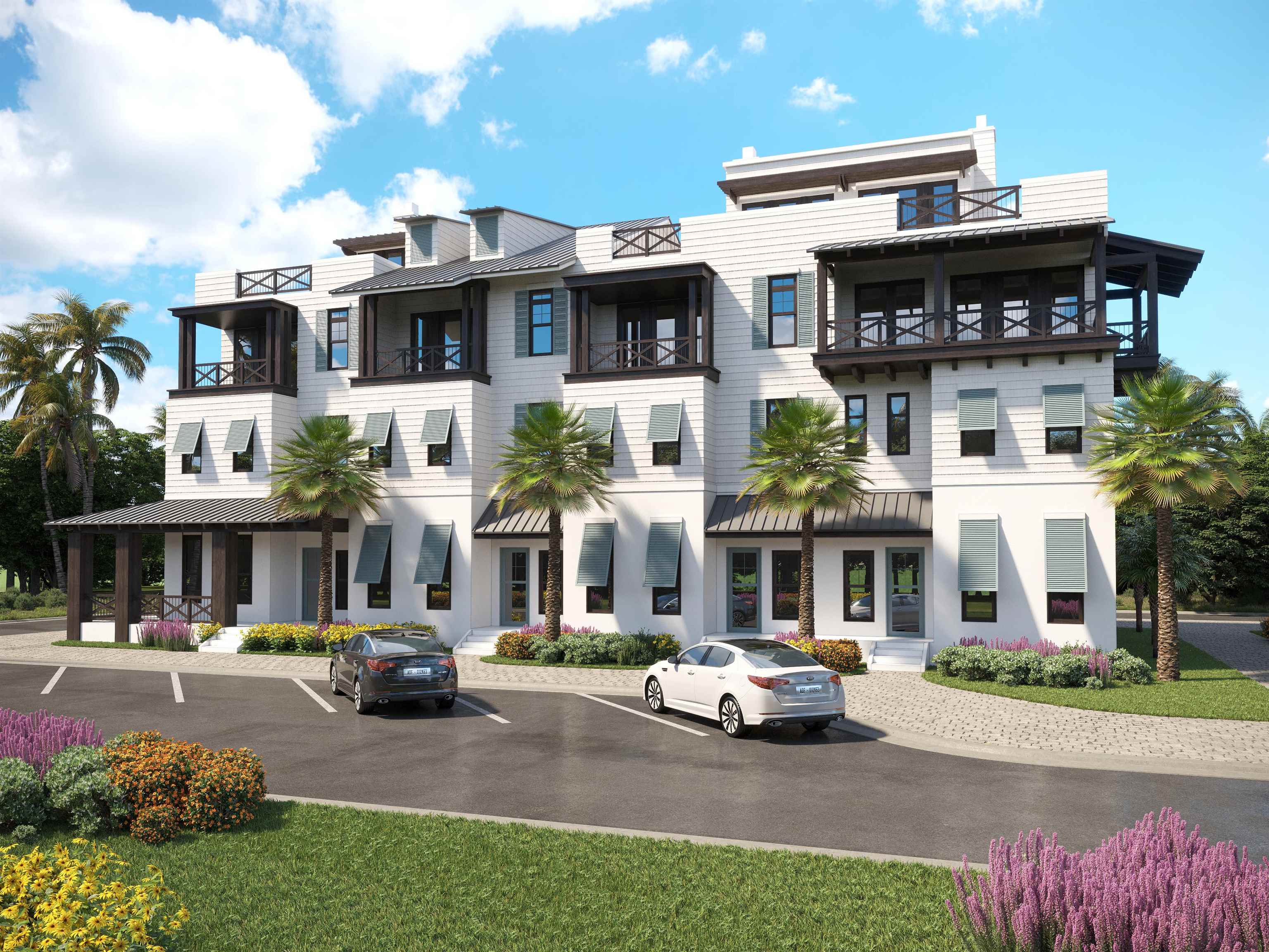155 Vilano Road, Unit H40 St. Augustine, FL 32084 - Photo 7 of 7 a front view of a building with parking space and parking