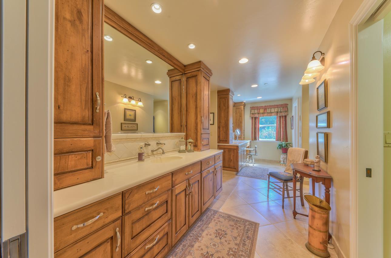 190 San Benancio Road Salinas, CA 93908 - Photo 36 of 61 a spacious bathroom with a double vanity sink a mirror and a shower
