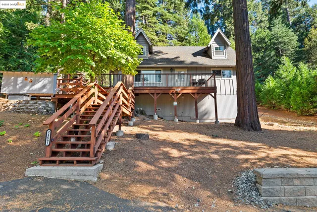 a view of outdoor space and deck