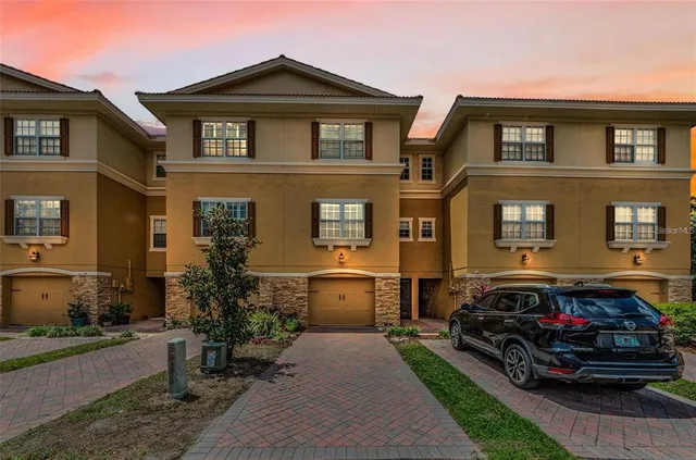a car parked in front of a house