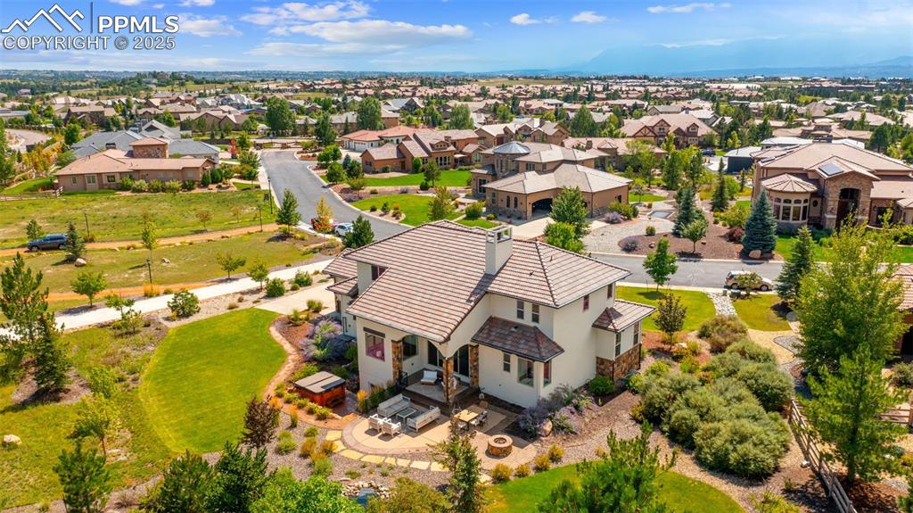 13625 Random Ridge View Colorado Springs, CO 80921 - Photo 47 of 50 an aerial view of residential houses with outdoor space