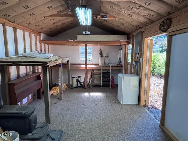 a view of a door and a window