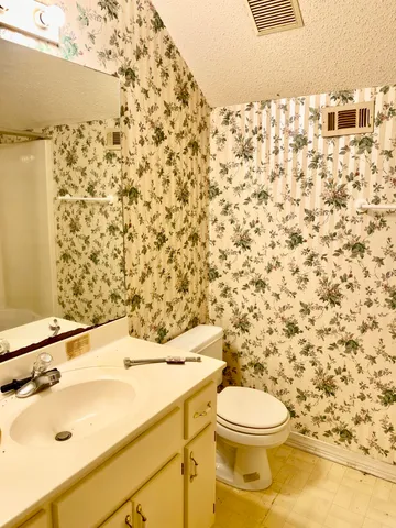 a bathroom with a sink and a toilet