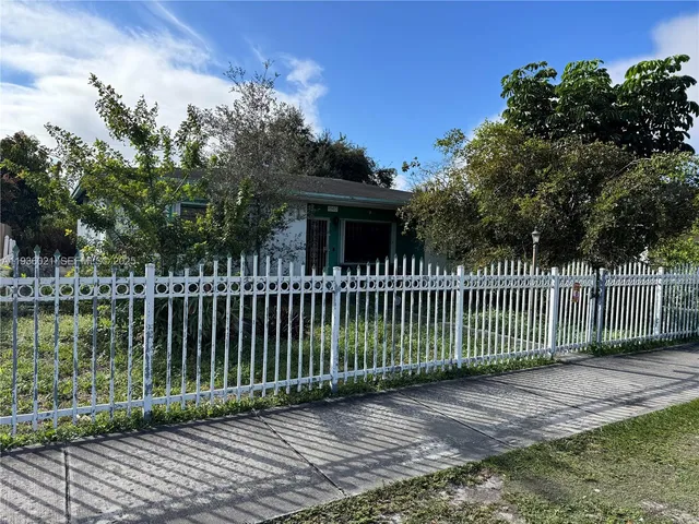 a view of a deck with a garden
