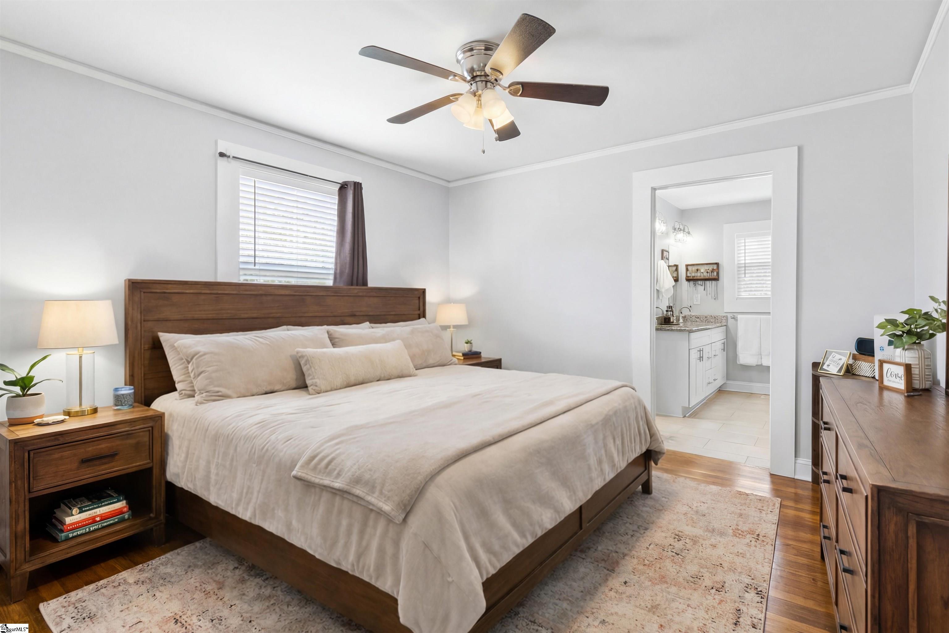 23 Charlotte Street Greenville, SC 29607 - Photo 34 of 34 Primary staged with a king sized bed!