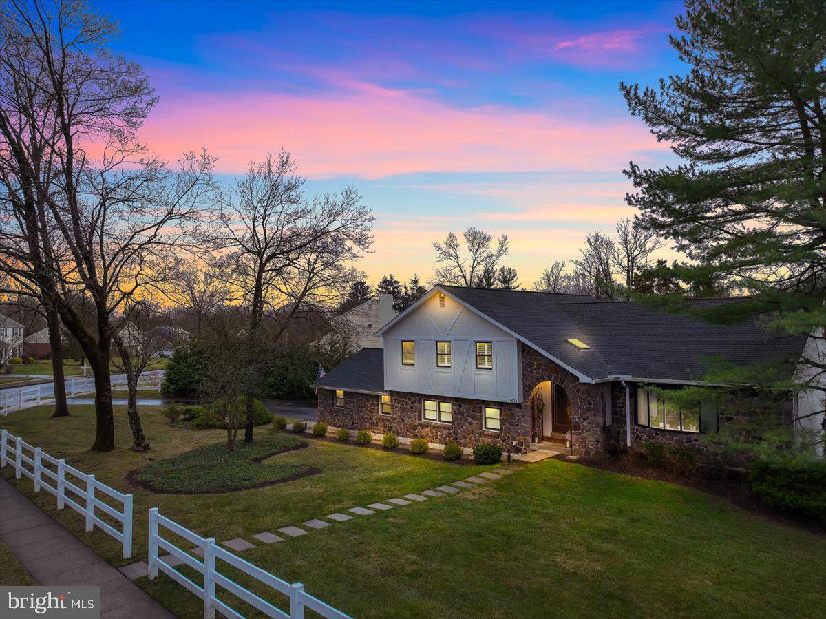 1433 Southwind Way Dresher, PA 19025 - Photo 36 of 37 a view of a big house with a big yard and large trees