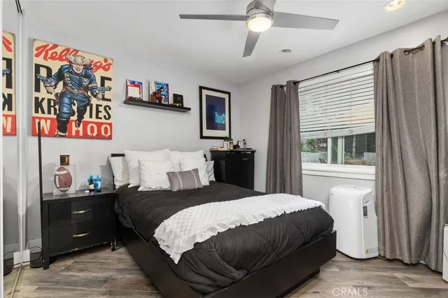 an outdoor space with furniture and umbrella