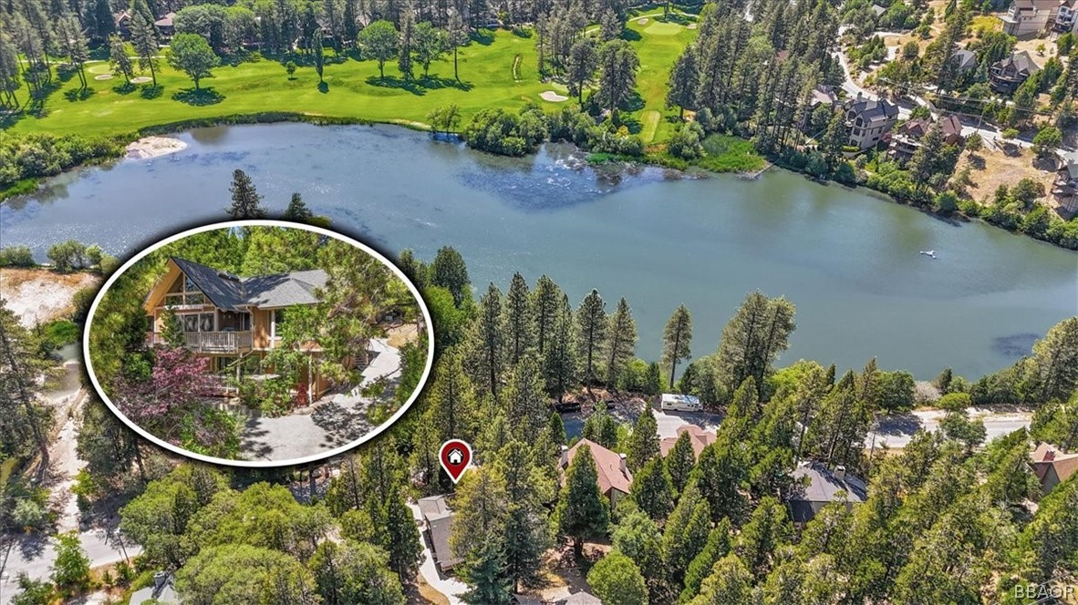 641 Golf Course Road Lake Arrowhead, CA 92352 - Photo 1 of 46 an aerial view of a house having outdoor space