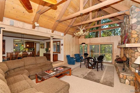 a building outdoor space with patio furniture and outdoor seating