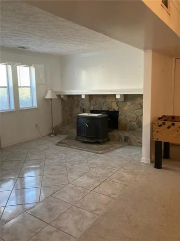 a room with washing machine