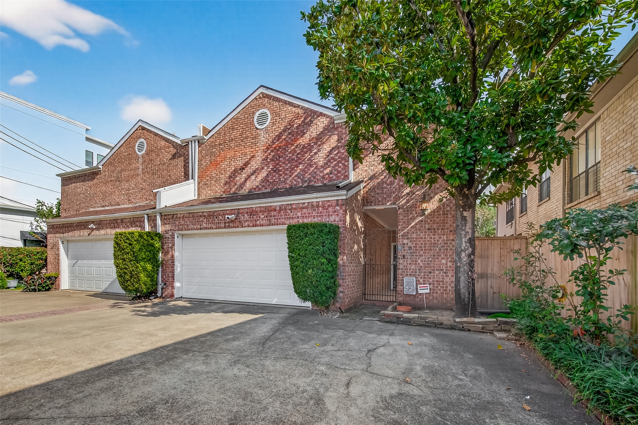 front view of a house with a street