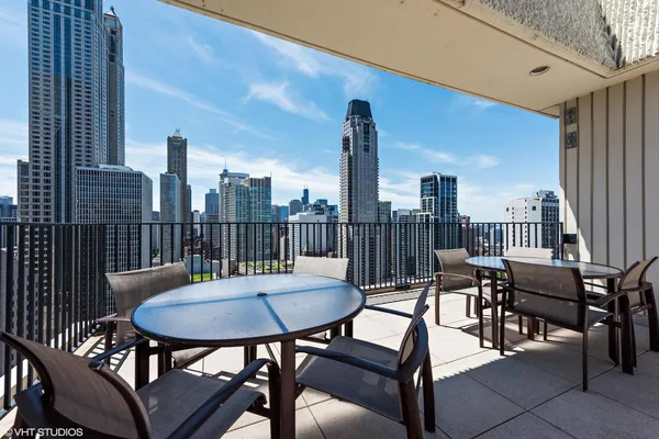 a outdoor space with patio furniture