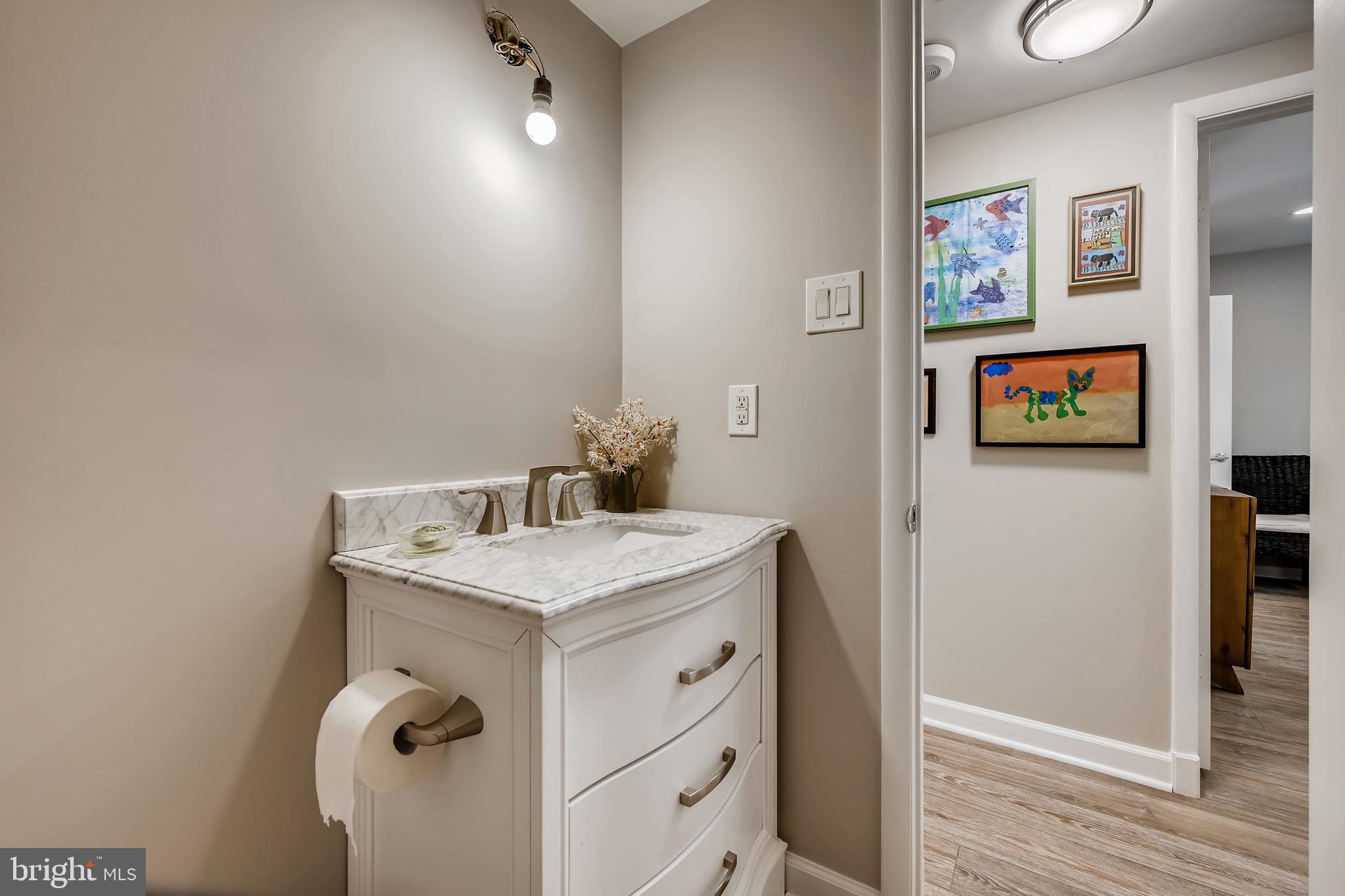 112 Cross Keys Road, Unit R112D Baltimore, MD 21210 - Photo 15 of 17 guest bath - waiting for light ficuture