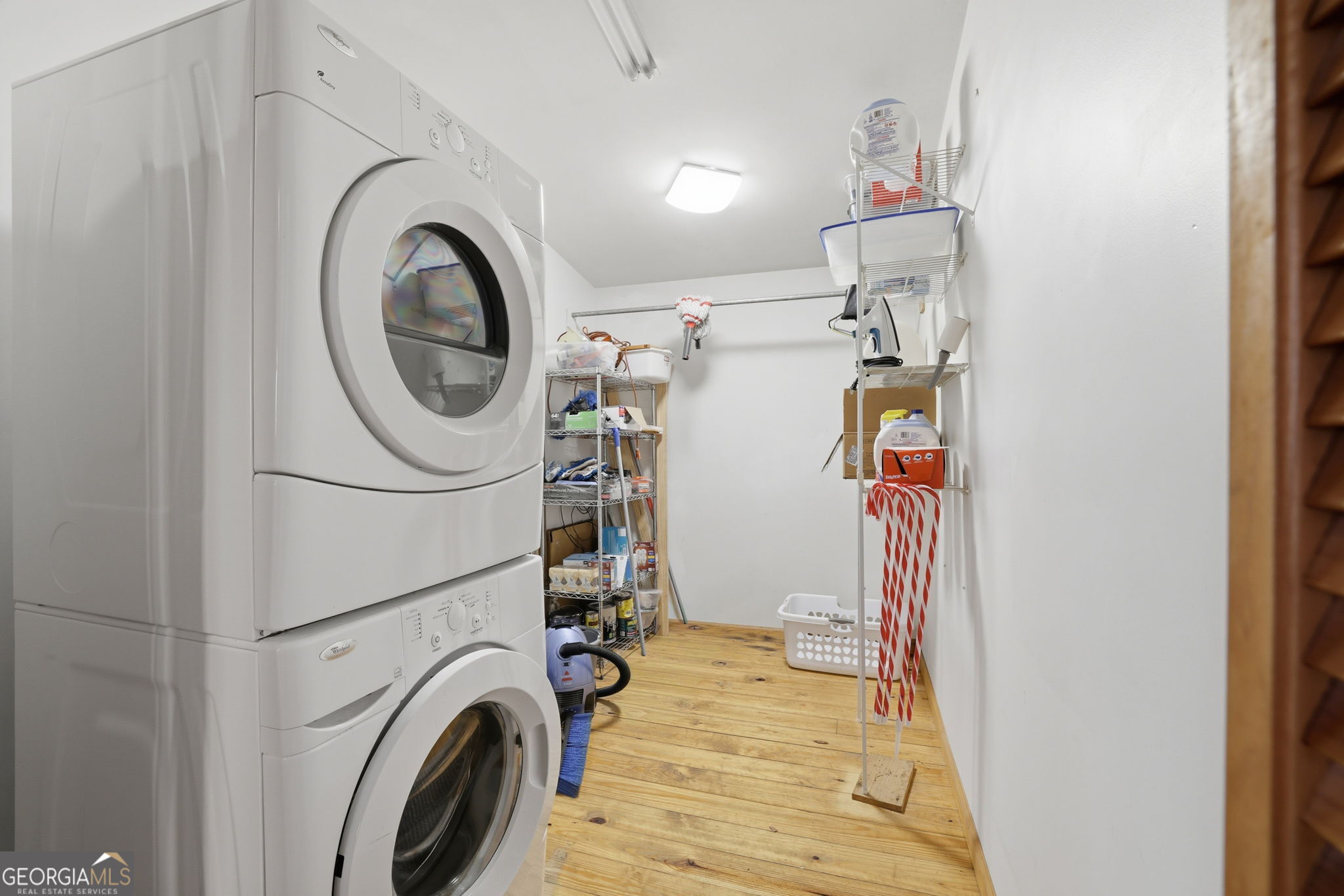 355 Henslee Hollow Lane Rabun Gap, GA 30568 - Photo 23 of 47 a view of a storage & utility room with a washer dryer