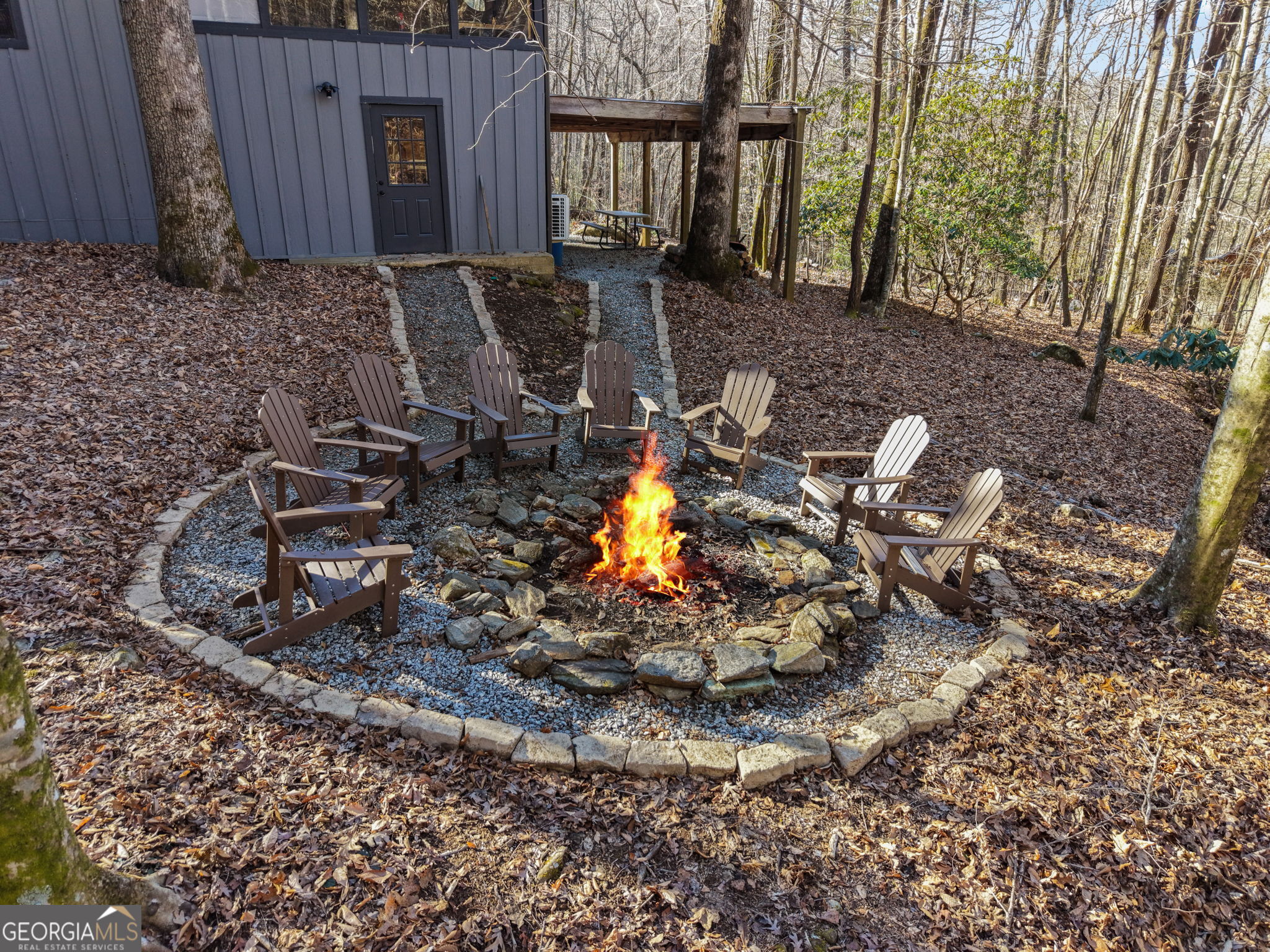 355 Henslee Hollow Lane Rabun Gap, GA 30568 - Photo 34 of 47 a view of a backyard with of house