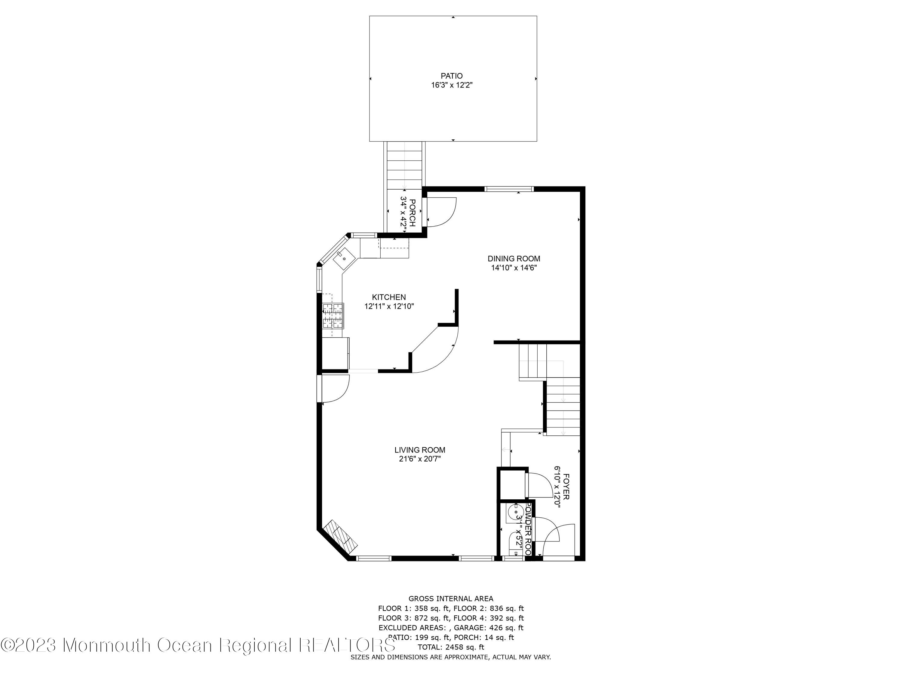 16 Mariners Bend Brielle, NJ 08730 - Photo 60 of 66 1st Fl Dimentions