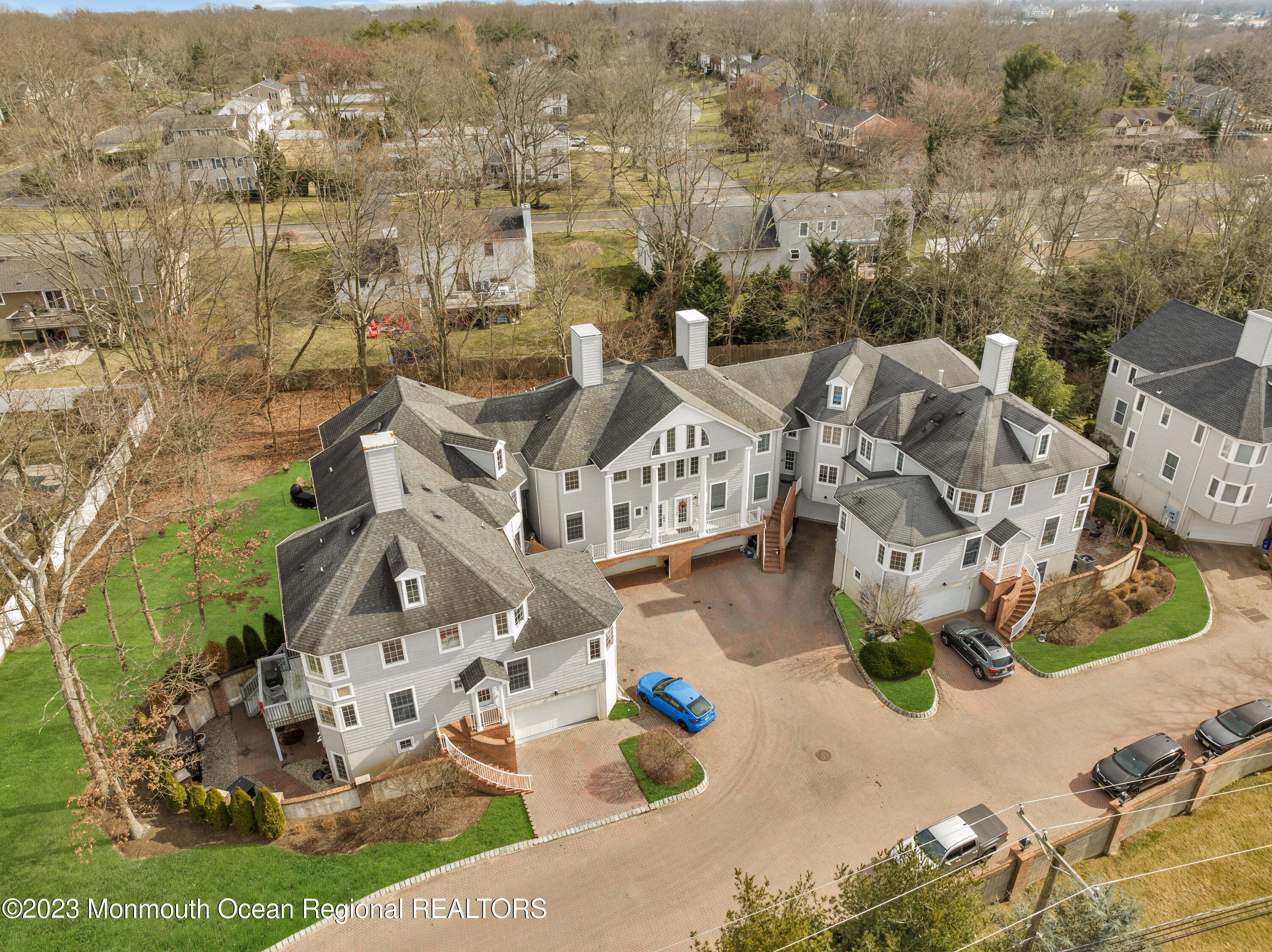 16 Mariners Bend Brielle, NJ 08730 - Photo 61 of 66 an aerial view of a house with yard swimming pool and lake view