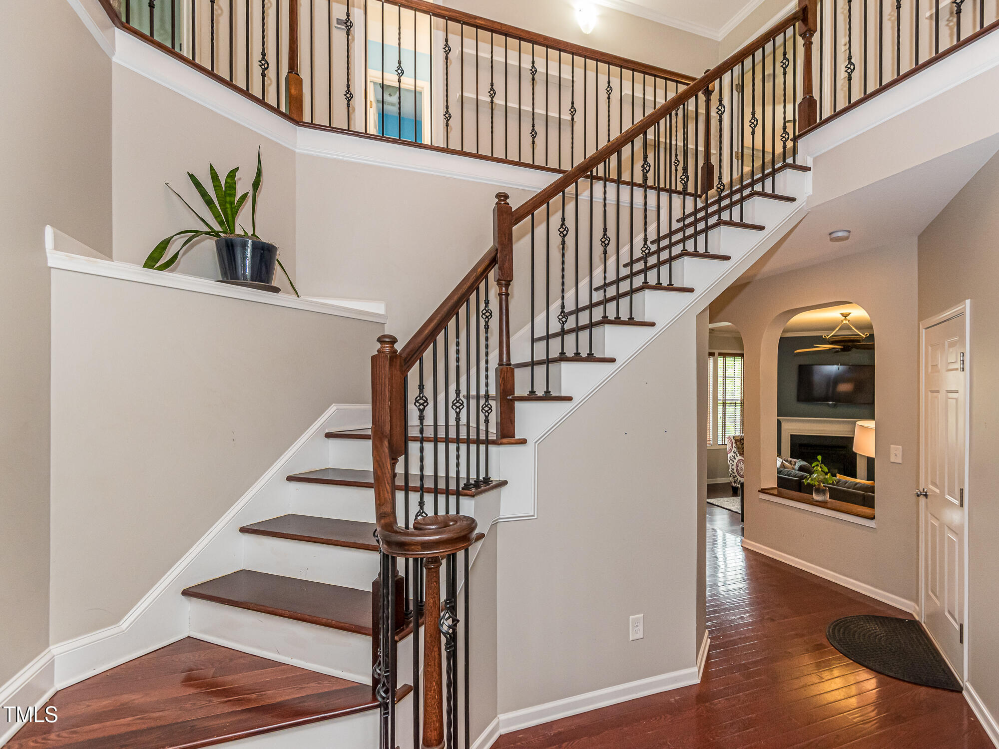111 Gathering Place Durham, NC 27713 - Photo 5 of 44 a view of entryway and hall with wooden floor