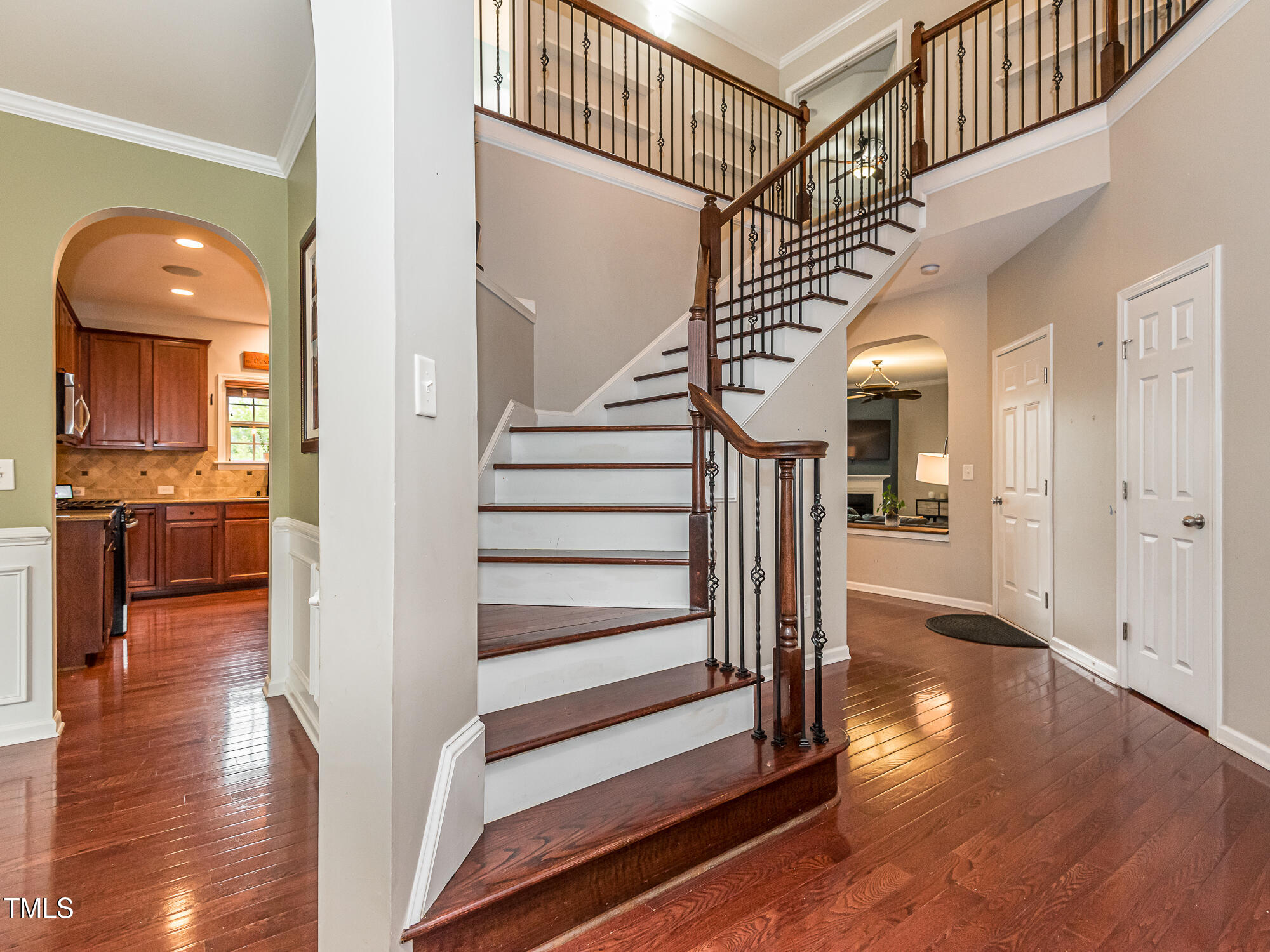 111 Gathering Place Durham, NC 27713 - Photo 6 of 44 a view of entryway and hall with wooden floor