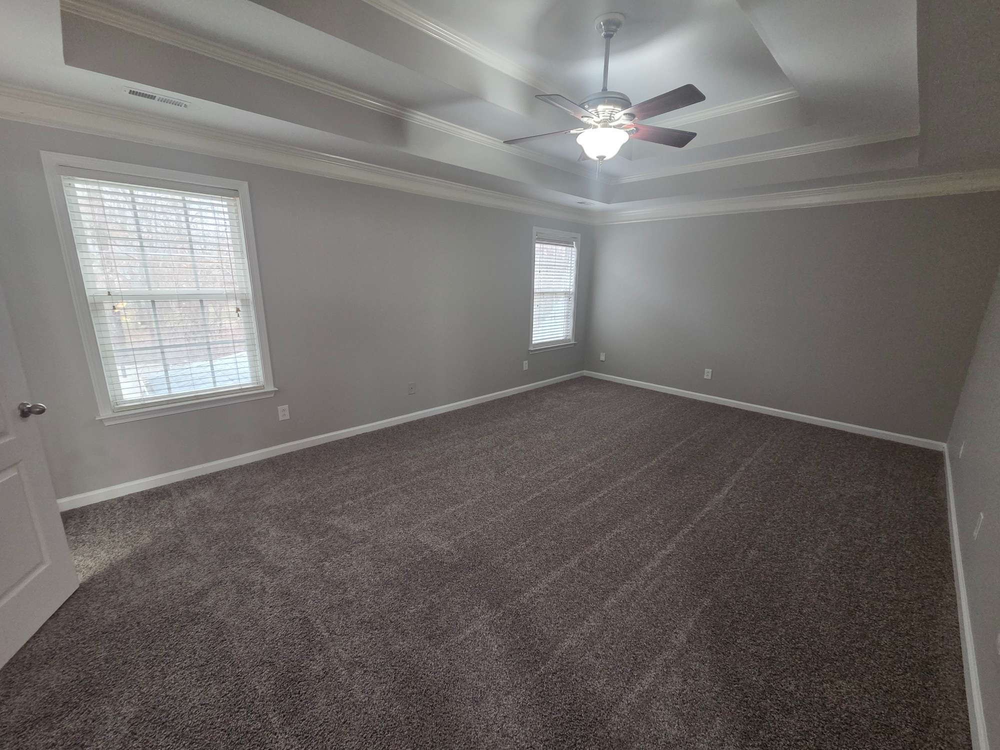 617 Rambush Drive Murfreesboro, TN 37128 - Photo 24 of 32 an empty room with windows and chandelier fan