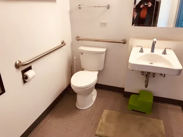 a bathroom with a sink and a toilet
