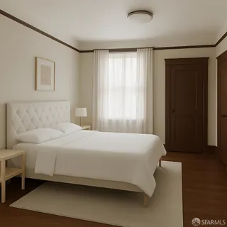 a bedroom with furniture and a couch