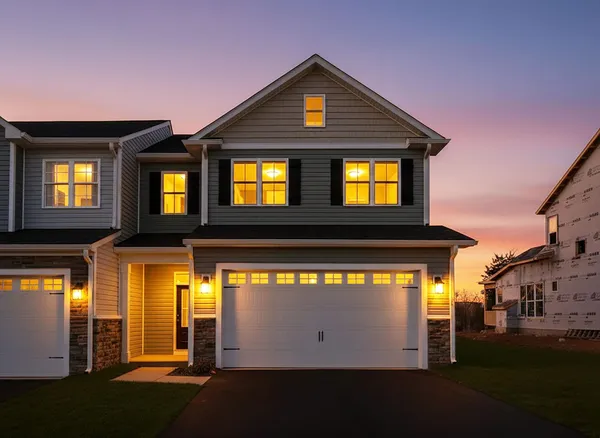 a front view of a house