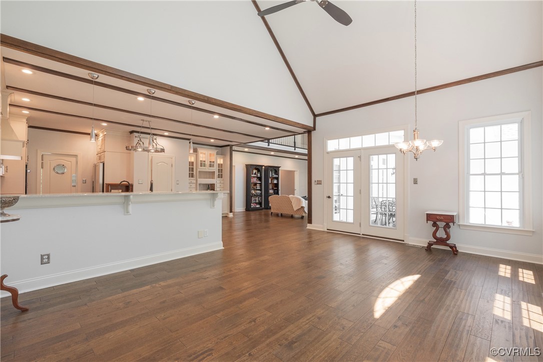 8907 First Branch Lane Chesterfield, VA 23838 - Photo 13 of 50 a view of empty room with wooden floor and fan