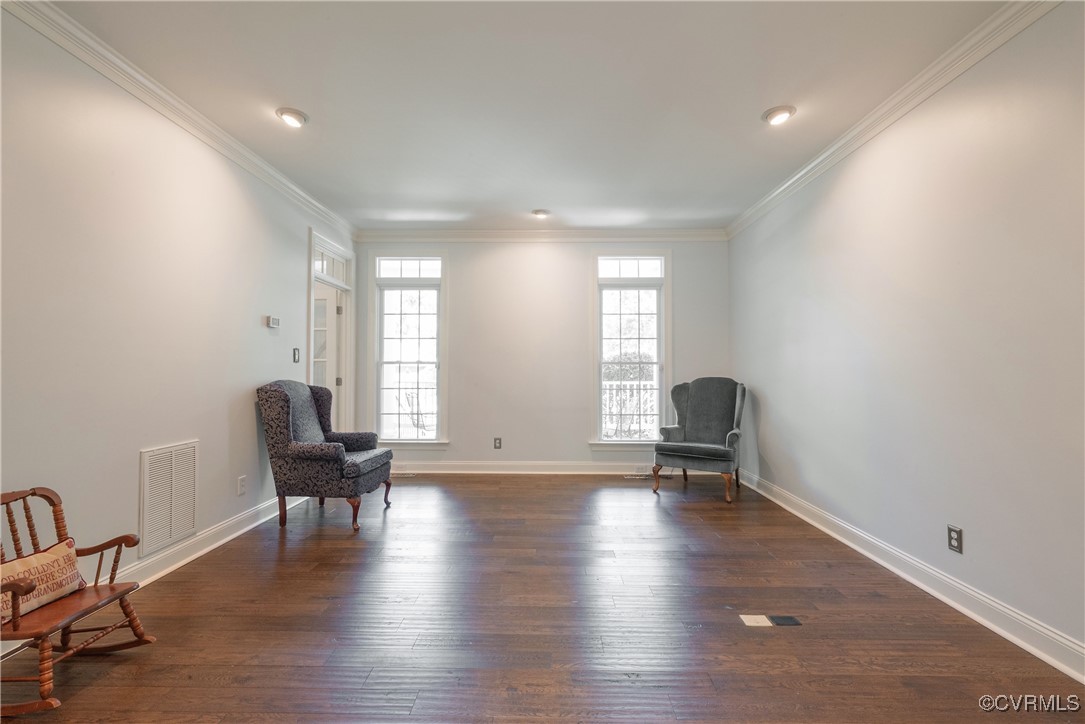 8907 First Branch Lane Chesterfield, VA 23838 - Photo 21 of 50 Library featuring dark wood-type flooring, baseboa