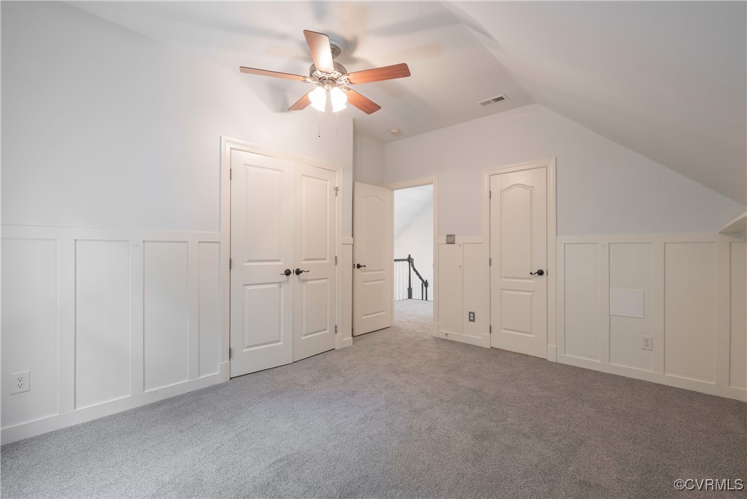 8907 First Branch Lane Chesterfield, VA 23838 - Photo 44 of 50 Bedroom featuring ceiling fan, lofted ceiling, car