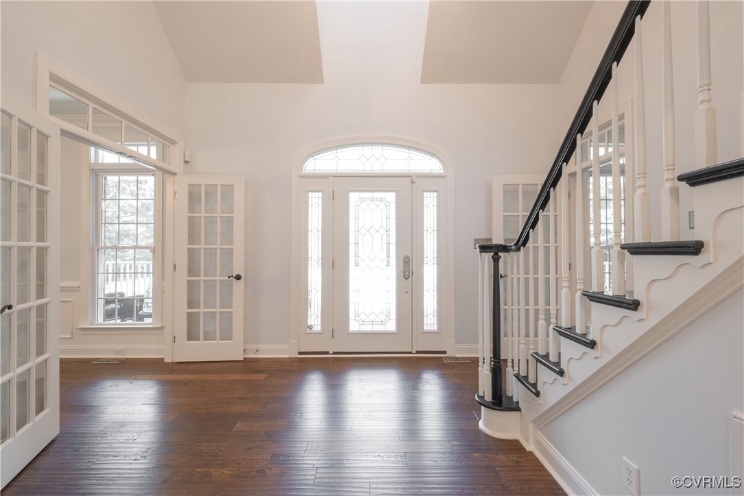 8907 First Branch Lane Chesterfield, VA 23838 - Photo 6 of 50 a view of an entryway with wooden floor and stairs