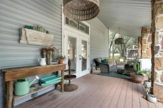 a view of a house with a patio