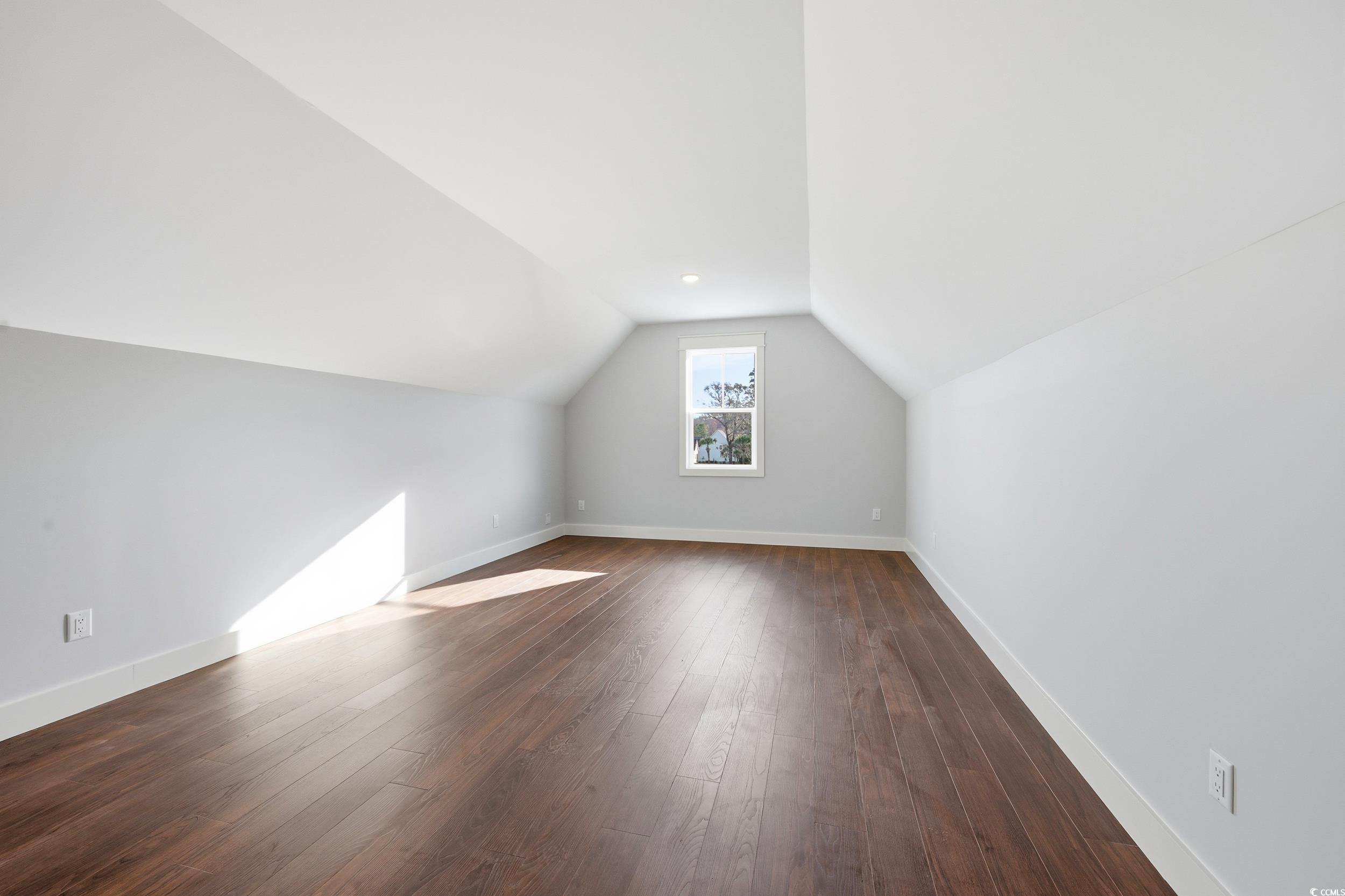 813 Commanders Island Road Georgetown, SC 29440 - Photo 33 of 39 Bonus room featuring vaulted ceiling and dark wood-type flooring