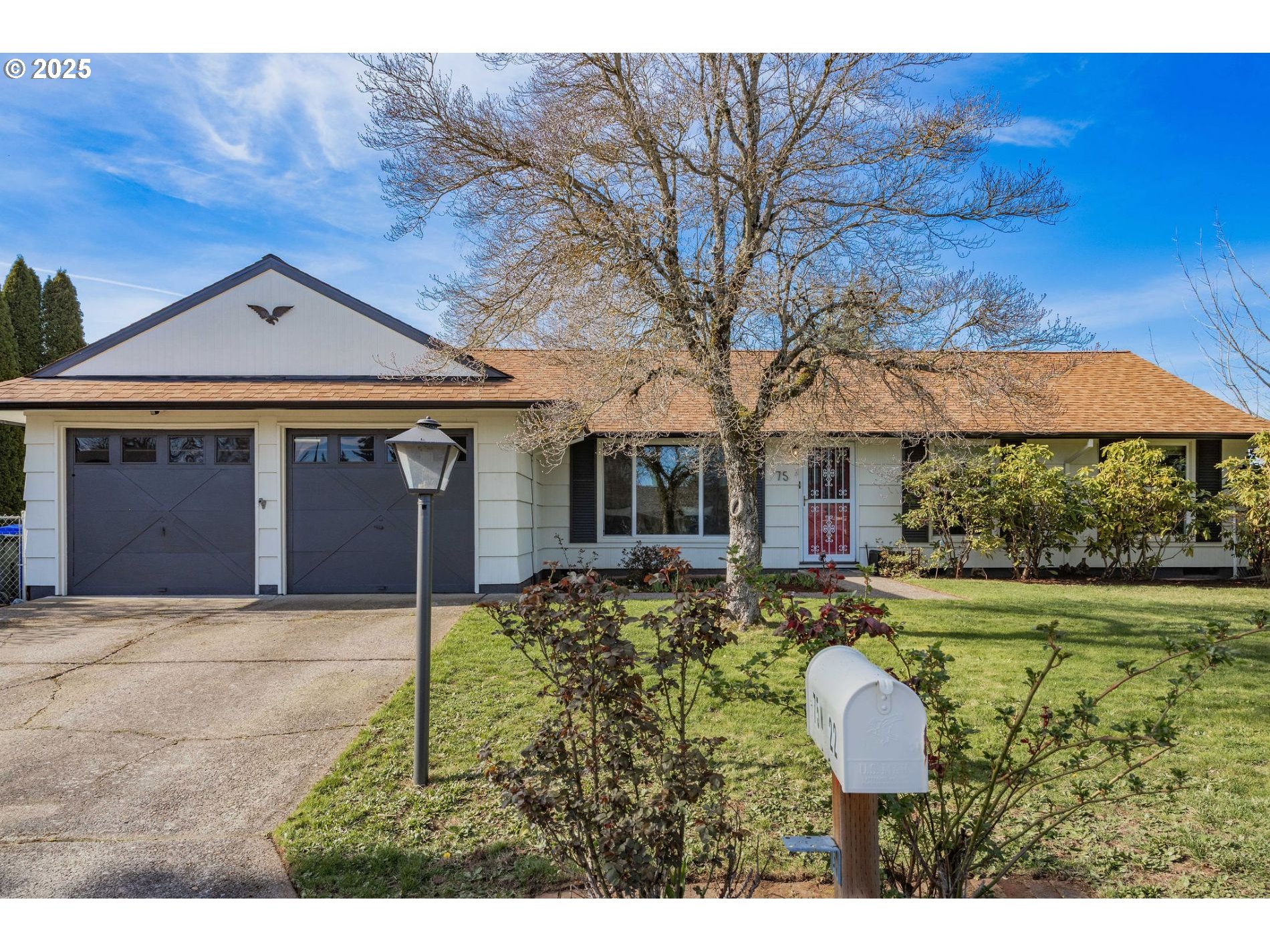 a view of a house with a yard