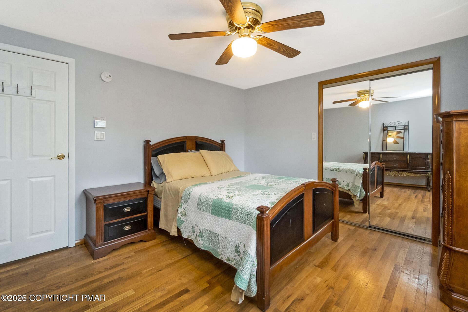 175 Winding Way Albrightsville, PA 18210 - Photo 22 of 54 a bedroom with a bed and a chandelier